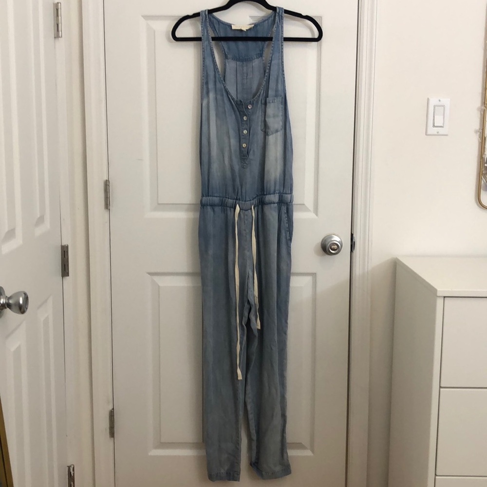 Denim wash lightweight romper